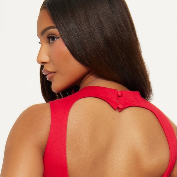 Fashion Nova Red Sleeveless Jumpsuit - Picture 3 of 3